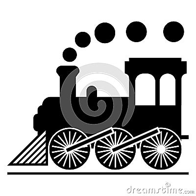 Train icon isolated on white background Vector Illustration