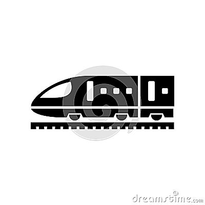 Train icon simple flat vector illustration. Speed train sign Vector Illustration