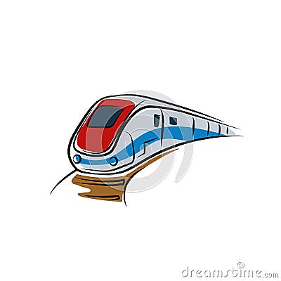 Train illustartion logo icon Vector Illustration