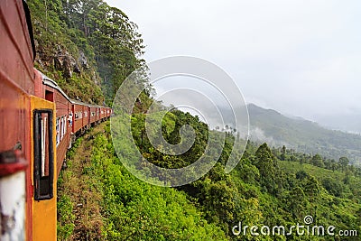 Kandy to Ella train journey - Sri lanka Stock Photo