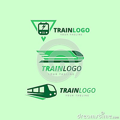 Train logo collection, train logo, train logos Stock Photo