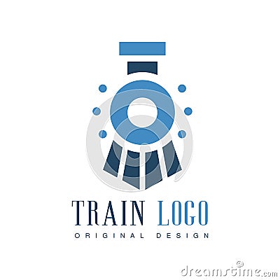 Train logo original design, railway transport badge vector Illustration Vector Illustration