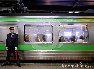 Train Master of hokkaido japan rail Editorial Stock Photo