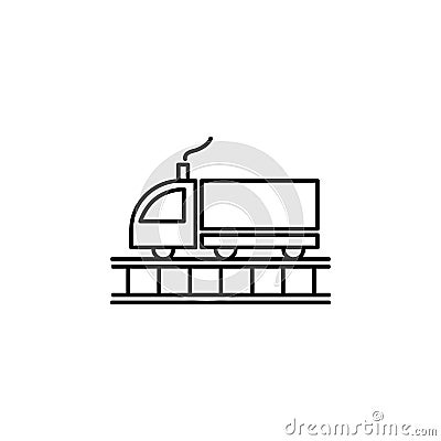 a train outline icon. Element of logistic icon for mobile concept and web apps. Thin line a train outline icon can be used for web Stock Photo