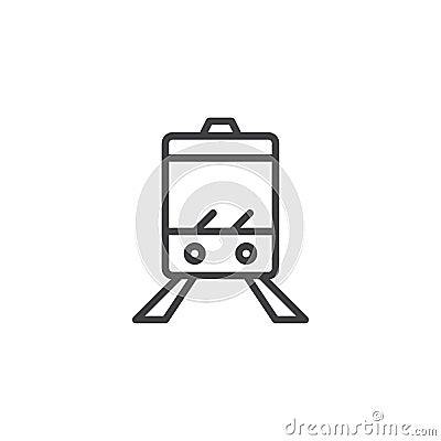 Train outline icon Vector Illustration