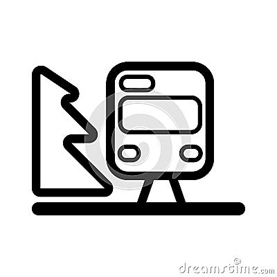 Train outline vector. Isolated on white. Vector Illustration