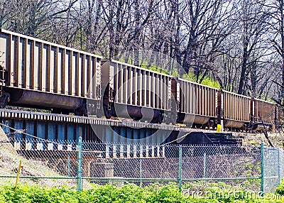 Train Over Tinker Creek Editorial Stock Photo
