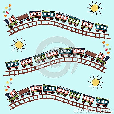 Train pattern Vector Illustration