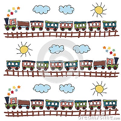Train pattern Vector Illustration