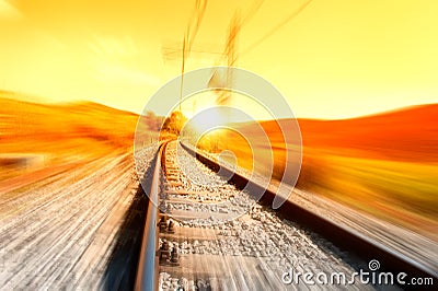 Train rail Stock Photo