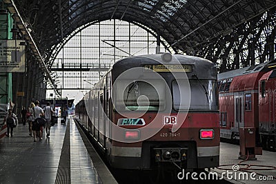 Train station in Frankfurt, Germany Editorial Stock Photo