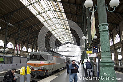 Train station Paris, gare du nord paris Editorial Stock Photo