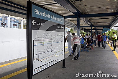 Train station to the Olympics is inaugurated by Rio's Governor Editorial Stock Photo
