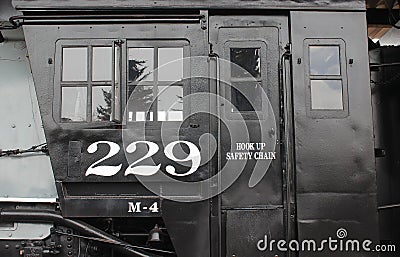 Train Steam Engine Window and Door Number 229 Editorial Stock Photo