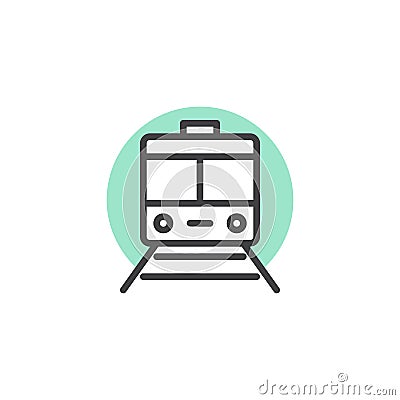 Train subway icon vector Vector Illustration