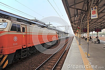 Train,Tainan.Taiwan Editorial Stock Photo