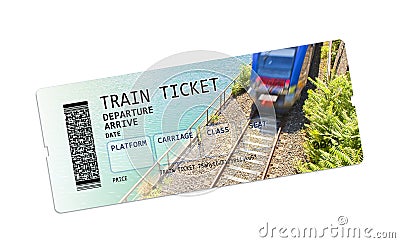 Train ticket concept image Stock Photo