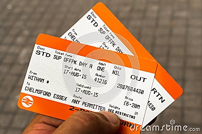 Train Tickets Stock Photo