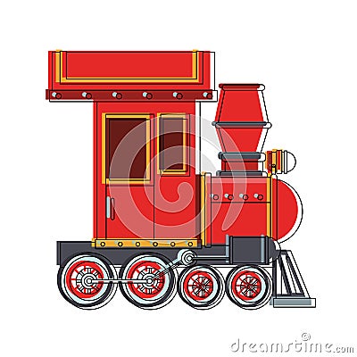 Train toy cartoon Vector Illustration