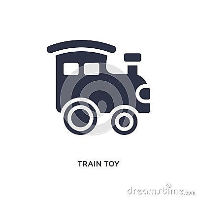 train toy icon on white background. Simple element illustration from toys concept Vector Illustration