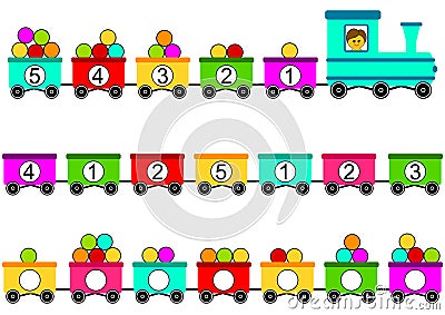 Train Toy math counting game