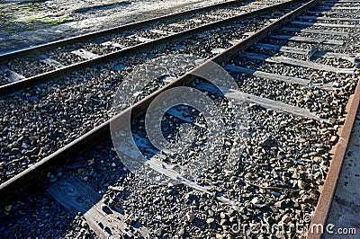 Train track Stock Photo