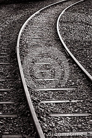 Train tracks Stock Photo