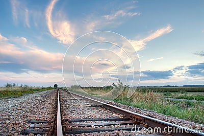 Train tracks Stock Photo