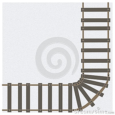 Train tracks illustration Vector Illustration