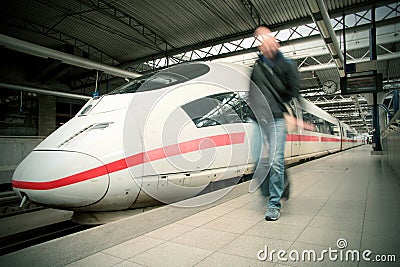 Train travel Stock Photo