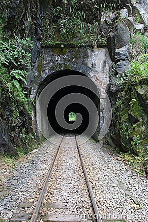 Train tunnel Stock Photo