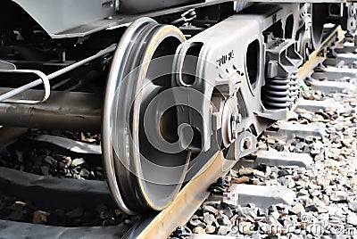 Train wheel Stock Photo