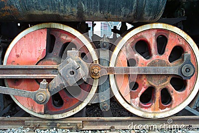 Train wheels Stock Photo