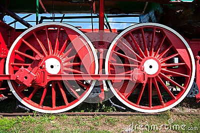 Train wheels Stock Photo