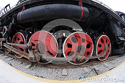 Train wheels Stock Photo