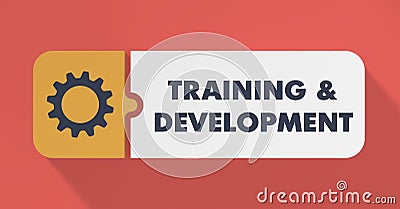 Training and Development Concept in Flat Design. Stock Photo