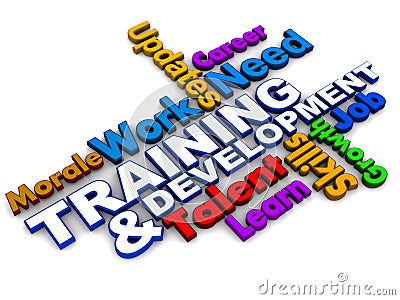 Training and development words Stock Photo