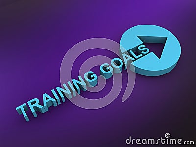 training goals on purple Stock Photo