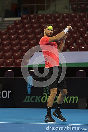 Training on Grigor Dimitrov Editorial Stock Photo