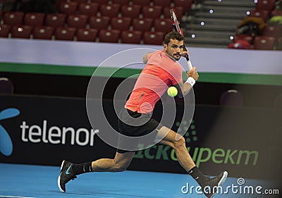 Training on Grigor Dimitrov Editorial Stock Photo