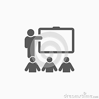 Training icon, teach, present, education, seminar Vector Illustration