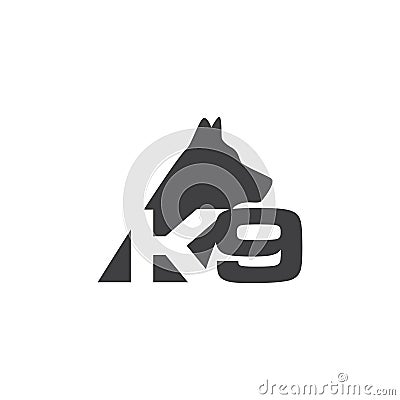 training k9 Dog logo design vector ideas on a white background Vector Illustration