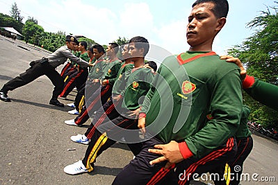 Training of self-defense techniques for security officers Editorial Stock Photo