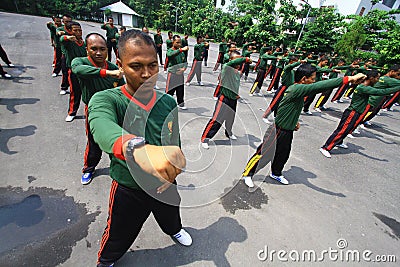 Training of self-defense techniques for security officers Editorial Stock Photo