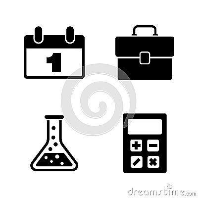 Training. Simple Related Vector Icons Vector Illustration