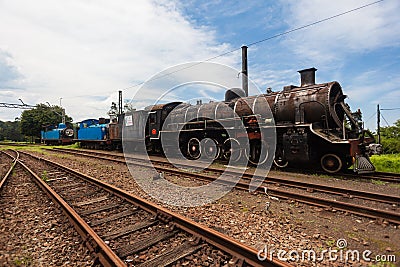 Trains Scrapped Steam Locomotives Editorial Stock Photo