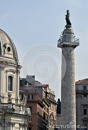 Trajan column Stock Photo