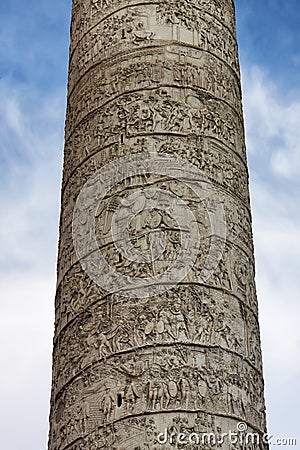 Trajan Column in Rome Stock Photo