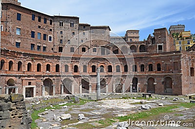 Trajan Market view. Rome Stock Photo