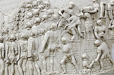 Trajan's column detail Editorial Stock Photo